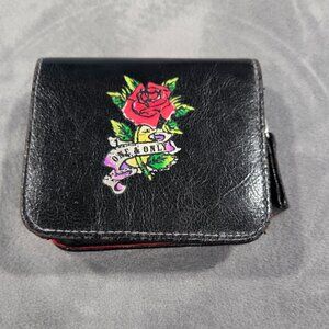 Wallet - Rose with Zipper